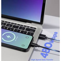 Renkforce USB kabel USB 2.0 USB-A zástrčka, USB-C ® zástrčka 1.00 m černá RF-6830420