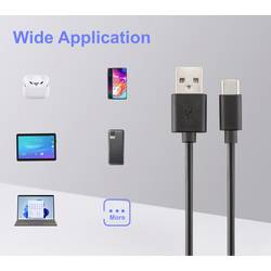 Renkforce USB kabel USB 2.0 USB-A zástrčka, USB-C ® zástrčka 1.00 m černá RF-6830420