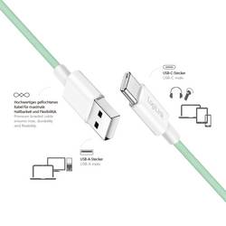 LogiLink Kabel USB-C USB 2.0 USB-A zástrčka, USB-C ® zástrčka 1.5 m zelená CU0328