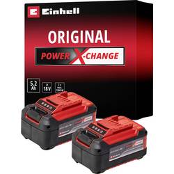 Einhell 4511526 Power X-Change Akku 2x 18V 5,2Ah PXC-Twinpack náhradní akumulátor pro elektrické nářadí 18 V 5.2 Ah Li-Ion