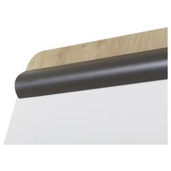 Rocada flipchart NAT0616 (š x v) 670 mm x 2000 mm dřevo, dub, Signální bílá (RAL 9003) omyvatelný, popisovatelný, magnetický, vč. odkládací poličky, vč. držáku