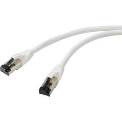 Renkforce RF-7106494 RJ45 síťový síťové kabely, propojovací kabely CAT 8.1 S/FTP 3.00 m bílá 1 ks