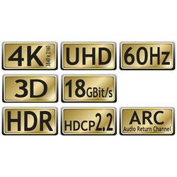 Maxtrack HDMI kabel Zástrčka HDMI-A, Zástrčka HDMI-A 15.00 m černá C 508-15 ML 4K UHD HDMI kabel