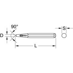Zrna, kulatá, mořená, Ø 8 mm KS Tools 1560408