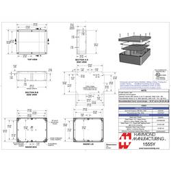 Hammond Electronics 1555 ABS 1555YGY univerzální pouzdro ABS šedá 1 ks