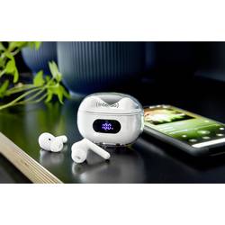 Intenso Buds Plus T312AE weiß Headset do uší (In Ear) Bluetooth® stereo bílá Potlačení hluku mobil