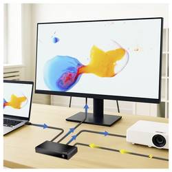 LogiLink HD0066 HDMI rozbočovač LED ukazatel, kovový ukazatel, se stavovými LED černá