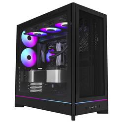 MONTECH MONTECH - HS01 schwarz Tempered Glass - Midi/Minitower midi tower pouzdro, herní pouzdro, PC skříň černá