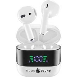 Cellularline BTMSTWSSPARKW Headset do uší (In Ear) Bluetooth®, Bez kabelu bílá, černá Nabíjecí pouzdro, Indikátor nabití, regulace hlasitosti
