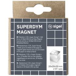Sigel neodymový magnet C20 Super-Strong (š x v x h) 20 x 20 x 20 mm krychle stříbrná 2 ks BA706