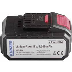 Kunzer 7AWSB04 náhradní akumulátor pro elektrické nářadí 18 V 4000 mAh Li-Ion
