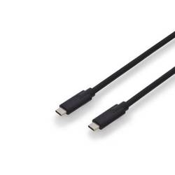 Digitus USB kabel USB 3.2 Gen1 USB-C ® zástrčka, USB-C ® zástrčka 1.00 m černá dvoužilový stíněný AK-300139-010-S