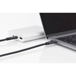 Digitus USB kabel USB 3.2 Gen1 USB-C ® zástrčka, USB-C ® zástrčka 1.00 m černá dvoužilový stíněný AK-300139-010-S