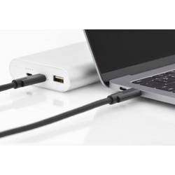 Digitus USB kabel USB 3.2 Gen1 USB-C ® zástrčka, USB-C ® zástrčka 1.00 m černá dvoužilový stíněný AK-300139-010-S