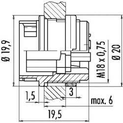 binder 99-0648-00-08 kulatý faston, 1 ks