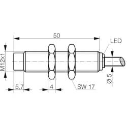 Contrinex indukční senzor přiblížení M12 nezarovnaná DW-AD-617-M12