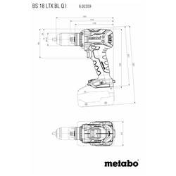 Metabo BS 18 LTX BL Q I aku vrtací šroubovák, 18 V, 5.5 Ah Li-Ion vč. 2x aku, kufřík, vč. nabíječky, 602359660