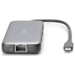 Digitus USB-C® dokovací stanice DA-70915 vč. funkce nabíjení, integrovaná čtečka karet, napájení USB-C®