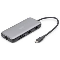Digitus USB-C® dokovací stanice DA-70915 vč. funkce nabíjení, integrovaná čtečka karet, napájení USB-C®