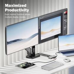 Digitus USB-C® dokovací stanice DA-70915 vč. funkce nabíjení, integrovaná čtečka karet, napájení USB-C®