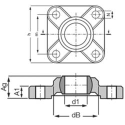 igus EFSM-05 kluzné ložisko s přírubou Ø otvoru 5 mm Rozestup děr 17 mm