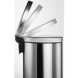 Durable 340023 340023 odpadkový koš 5 l (Ø x v) 20.5 cm x 29 cm nerezová ocel stříbrná 1 ks