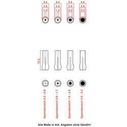 Donau Elektronik 1508 4x kleština pro Ø 0,3 - 3,2 mm 4 ks