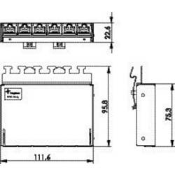 Telegärtner 100006992 6 portů síťový patch panel CAT 6A 3 U osazený