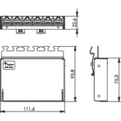Telegärtner 100006992 6 portů síťový patch panel CAT 6A 3 U osazený