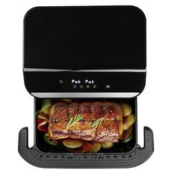GourmetMaxx 19171 horkovzdušná fritéza 10 l 2400 W nepřilnavý povlak, bez BPA, Cool touch pouzdro, Digitální časovač, funkce grilování, horkovzdušný,