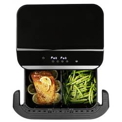 GourmetMaxx 19171 horkovzdušná fritéza 10 l 2400 W nepřilnavý povlak, bez BPA, Cool touch pouzdro, Digitální časovač, funkce grilování, horkovzdušný,