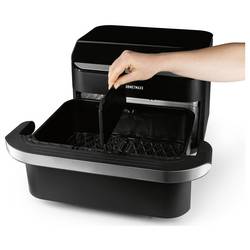 GourmetMaxx 19171 horkovzdušná fritéza 10 l 2400 W nepřilnavý povlak, bez BPA, Cool touch pouzdro, Digitální časovač, funkce grilování, horkovzdušný,
