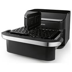 GourmetMaxx 19171 horkovzdušná fritéza 10 l 2400 W nepřilnavý povlak, bez BPA, Cool touch pouzdro, Digitální časovač, funkce grilování, horkovzdušný,