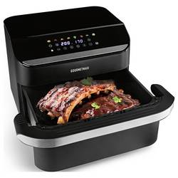 GourmetMaxx 19171 horkovzdušná fritéza 10 l 2400 W nepřilnavý povlak, bez BPA, Cool touch pouzdro, Digitální časovač, funkce grilování, horkovzdušný,