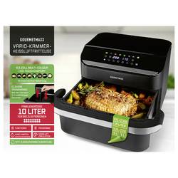 GourmetMaxx 19171 horkovzdušná fritéza 10 l 2400 W nepřilnavý povlak, bez BPA, Cool touch pouzdro, Digitální časovač, funkce grilování, horkovzdušný,