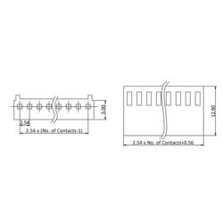 econ connect zásuvkový konektor s vodiči 10, rozteč 2.54 mm, PS10, 1 ks