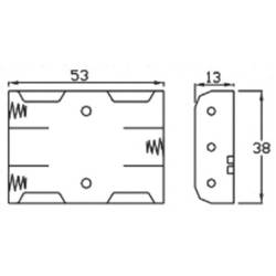 Velleman BH431A bateriový držák 3x AAA kabel (d x š x v) 53 x 38 x 13 mm