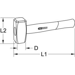 KS Tools 142.5111 1425111 kamenické kladivo 2100 g 300 mm DIN 6475 1 ks