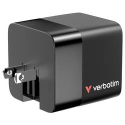 Verbatim GaN Charger 65 W cestovní nabíječka, Rychlonabíječka, GaN, s adaptérem pro Evropu, s britským adaptérem, s americkým adaptérem, 1x USB A , 1x USB-C®,