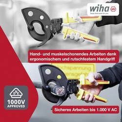 Wiha 46675 štípací kleště na kabely hliníkový a měděný kabel, jedno- a vícežilový, 62 mm, 500 mm²