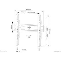 Neomounts WL30S-850BL14 TV držák na zeď 81,3 cm (32) - 165,1 cm (65) pevný