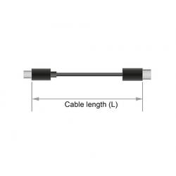 Delock USB kabel USB 3.2 Gen1 USB-C ® zástrčka, USB-C ® zásuvka 1.00 m černá 85533