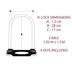 Master Lock 8285EURDPRO U zámek černá zámek s klíčem
