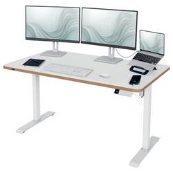 Leitz psací stůl pro práci vsedě i ve stoje Ergo bílá 6773-00-01 max. výška: 118 cm