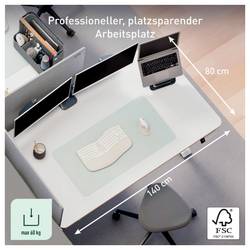 Leitz psací stůl pro práci vsedě i ve stoje Ergo bílá 6773-00-01 max. výška: 118 cm
