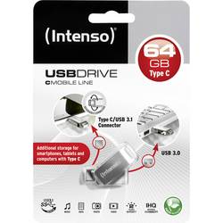 Intenso cMobile Line USB paměť pro smartphony/tablety stříbrná 64 GB USB 3.2 (Gen 1x1)