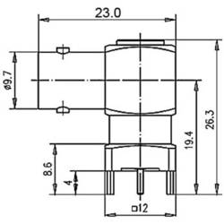 Telegärtner 100023418 100023418 BNC konektor zásuvka, vestavná horizontální 50 Ω 1 ks