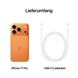 Apple iPhone 17 Pro iPhone 256 GB, 16 cm (6.3 palec), Vesmírná oranžová, iOS 26, dual SIM