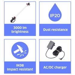 TOOLCRAFT TO-10437048 LED inspekční svítilna akumulátory Li-Ion 30 W 3000 lm
