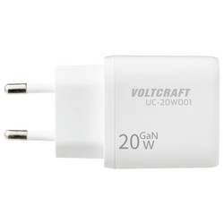 VOLTCRAFT UC-20W001 USB nabíječka, GaN, 1x USB-C®, 20 W, Rychlé nabíjení, Power Delivery 3.0, bílá